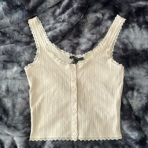 Forever 21 Simple Cream Tank Top